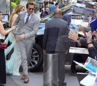 Ryan Reynolds And Anna Kendrick Stop For Fans At "Another Simple Favor" Premiere In New York City - 27 Apr 2025
