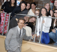 Ryan Reynolds with fans, New York