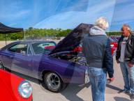 Classic Cars And Visitors At The Munich Vintage Car Meeting
