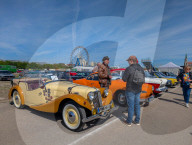 Classic Cars And Visitors At The Munich Vintage Car Meeting