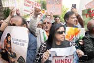 Justice for Kashmir vctims protest outside the Pakistan High Commission (Embassy) London, UK.