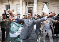 Justice for Kashmir vctims protest outside the Pakistan High Commission (Embassy) London, UK.