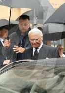 Carl Gustaf, Silvia, Madeleine und Chris bei der Trauerfeier für Andreas von Sachsen-Coburg und Gotha in Coburg