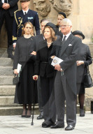 Carl Gustaf, Silvia, Madeleine und Chris bei der Trauerfeier für Andreas von Sachsen-Coburg und Gotha in Coburg