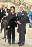 Carl Gustaf, Silvia, Madeleine und Chris bei der Trauerfeier für Andreas von Sachsen-Coburg und Gotha in Coburg