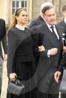 Carl Gustaf, Silvia, Madeleine und Chris bei der Trauerfeier für Andreas von Sachsen-Coburg und Gotha in Coburg