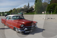 Visitors Admire Classic Cars At The Munich Vintage Car Meeting