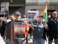 pro-Pakistan group of activists protest outside the Indian High Commission, London, UK 
