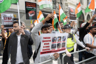 pro-Pakistan group of activists protest outside the Indian High Commission, London, UK 