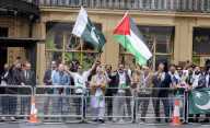 pro-Pakistan group of activists protest outside the Indian High Commission, London, UK 