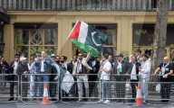 pro-Pakistan group of activists protest outside the Indian High Commission, London, UK 