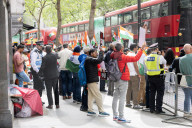 pro-Pakistan group of activists protest outside the Indian High Commission, London, UK 