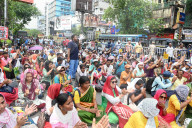Teachers Protest In Kolkata , India.