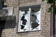 Aftermath of overnight Russian shelling of Dnipro