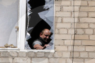 Aftermath of overnight Russian shelling of Dnipro