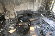 Russian drone hits apartment block in Kamianske