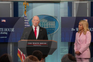 Immigration Briefing At White House Highlighting First 100 Days Of Trump Administration.