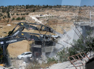 Israeli military demolish West Bank Palestinian Building