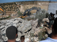 Israeli military demolish West Bank Palestinian Building