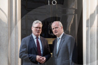 Prime Minister Of The Palestinian Authority Mohammad Mustafa Visits Downing Street In London