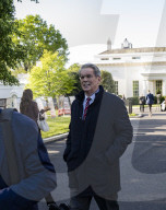 US Treasury Secretary, Scott Bessent Walking To A Interview At The White House 