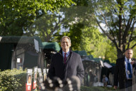 US Treasury Secretary, Scott Bessent Walking To A Interview At The White House 