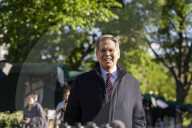 US Treasury Secretary, Scott Bessent Walking To A Interview At The White House 