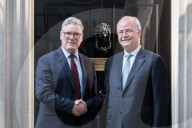 Prime Minister Of The Palestinian Authority Mohammad Mustafa Visits Downing Street In London