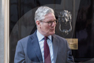 Prime Minister Of The Palestinian Authority Mohammad Mustafa Visits Downing Street In London