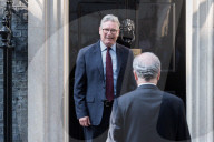 Prime Minister Of The Palestinian Authority Mohammad Mustafa Visits Downing Street In London