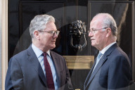 Prime Minister Of The Palestinian Authority Mohammad Mustafa Visits Downing Street In London