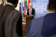  NY: United Nations Press Conference On Refugees