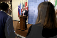  NY: United Nations Press Conference On Refugees