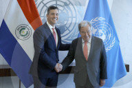  NY: UN Secretary General Meets With President, Republic Of Paraguay