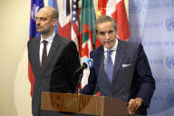  NY: United Nations Press Conference For The Atomic Energy