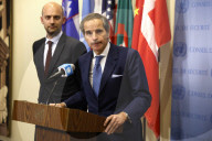  NY: United Nations Press Conference For The Atomic Energy