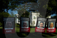 Signs with alleged criminal immigrants displayed at White House