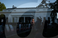 Signs with alleged criminal immigrants displayed at White House