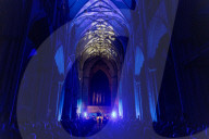York Minster hosts controversial metal concert by A Plague of Angels, as threatened protests fail to materialise.