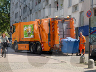 Paper Waste Collection In Residential Area Of Munich