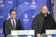 Joint briefing of Ruslan Stefanchuk and Marcos Perestrello in Kyiv