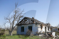Aftermath of Russian occupation of Maksymivka village in Mykolaiv region