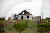 Aftermath of Russian occupation of Maksymivka village in Mykolaiv region