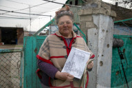 Aftermath of Russian occupation of Maksymivka village in Mykolaiv region