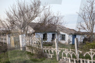 Aftermath of Russian occupation of Maksymivka village in Mykolaiv region