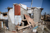 Aftermath of Russian occupation of Maksymivka village in Mykolaiv region