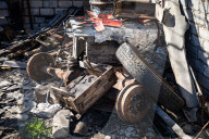 Aftermath of Russian occupation of Maksymivka village in Mykolaiv region
