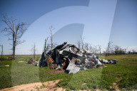 Aftermath of Russian occupation of Maksymivka village in Mykolaiv region