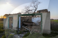 Aftermath of Russian occupation of Maksymivka village in Mykolaiv region