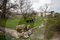 Aftermath of Russian occupation of Maksymivka village in Mykolaiv region